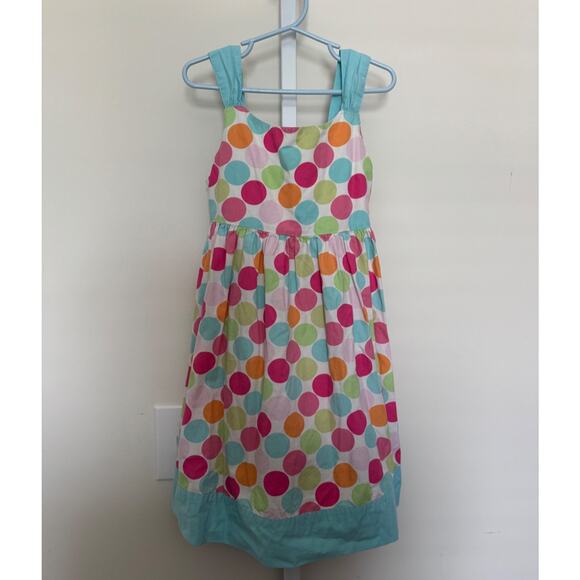 Girls Gymboree Cotton Sun Dress Size 7 Colorful 2010 Polka Dots EUC - Picture 1 of 5